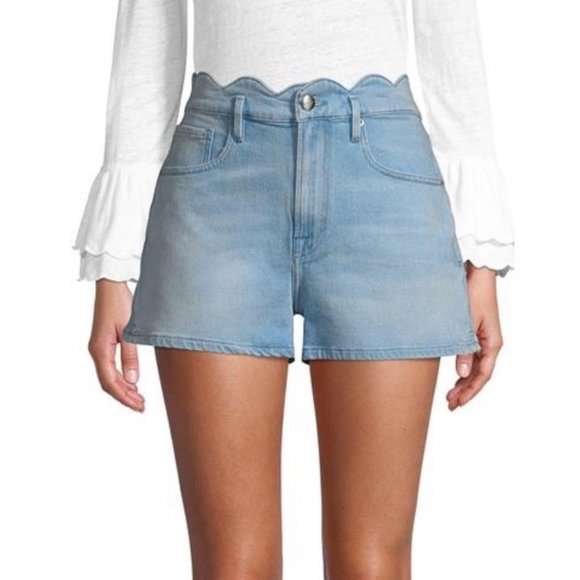 Frame Denim Pants - Frame Denim Scallop Edge Shorts Size 26
